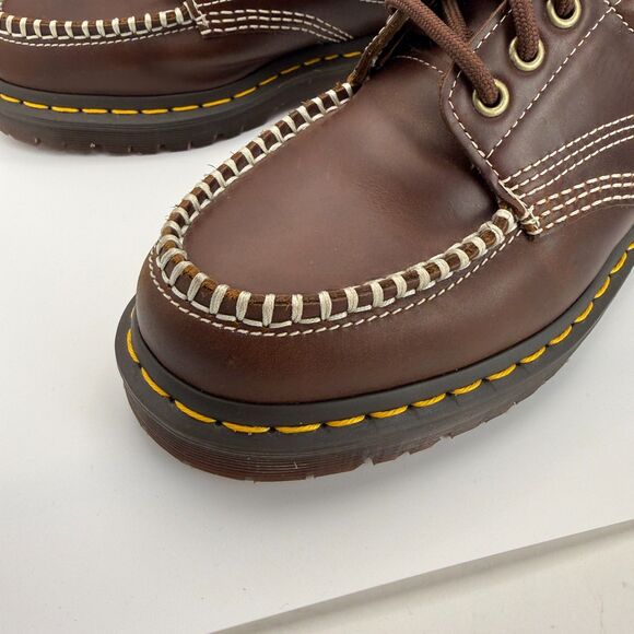 Dr. Martens Lowell Leather Moc Toe Shoes Butterscotch Brown Size USM 8 / USL 9 main image 13